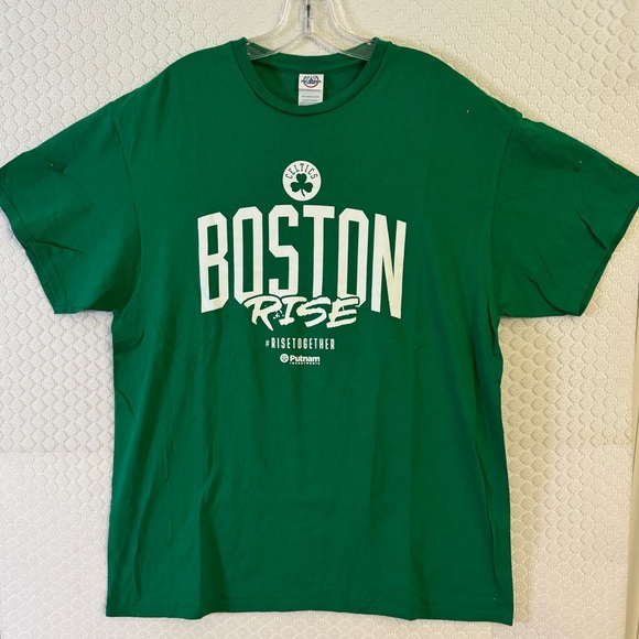 🏀Boston Celtics RISE #Rise Together Eastern Conference Playoff 2019  TShirt XL - Picture 1 of 5